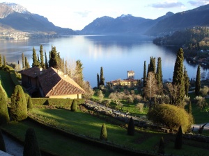 Italy shows off its lakes and mountains.